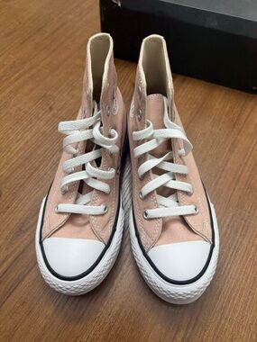 Classic High-Top Canvas Sneakers - Blush Pink